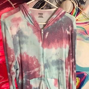 Victoria’s Secret pink tie-dye jacket